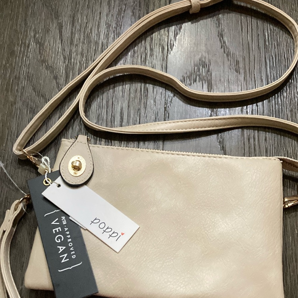 poppi Vegan Cream Crossbody Bag